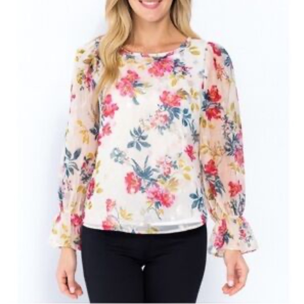 LOFT Multicolor Floral Blouse